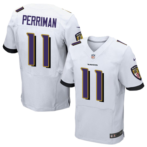 Nike Ravens #11 Breshad Perriman White Men's Stitched NFL New Elite Jersey